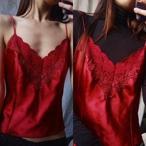 *SOLD* Victoria's Secret // VTG Red Lace Camisole